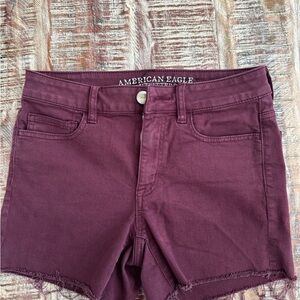American Eagle Outfitters Women's Dark Purple Jean Shorts